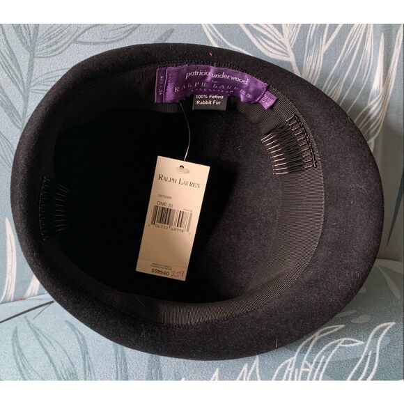 NEW NWT Ralph Lauren Purple Label FELT RABBIT HAIR CAP HAT BERET BEANIE $595 main image 8